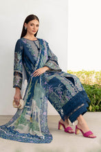 Load image into Gallery viewer, 3 Piece Embroidered Front-Open Lawn Suit - Blue