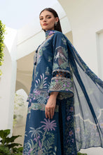 Load image into Gallery viewer, 3 Piece Embroidered Front-Open Lawn Suit - Blue