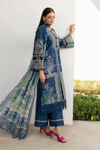 Load image into Gallery viewer, 3 Piece Embroidered Front-Open Lawn Suit - Blue