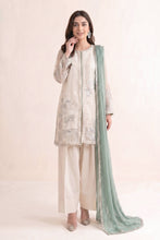 Load image into Gallery viewer, Cotton Net 3 Piece Embroidered Suit for Women – White