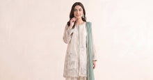 Load image into Gallery viewer, Cotton Net 3 Piece Embroidered Suit for Women – White