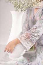 Load image into Gallery viewer, Dobby Lawn 3 Piece Embroidered Suit for Women - Blue