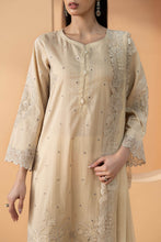 Load image into Gallery viewer, Dobby Lawn Suit with Diamantes Embellished Dupatta - Beige