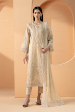 Load image into Gallery viewer, Dobby Lawn Suit with Diamantes Embellished Dupatta - Beige