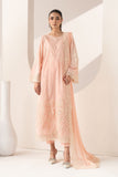 3 Piece Embroidered Dobby Lawn Suit for Women – Pink