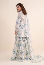 Load image into Gallery viewer, White 3 Piece Embroidered Lawn Gharara Suit for Women