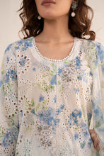 Load image into Gallery viewer, White 3 Piece Embroidered Lawn Gharara Suit for Women