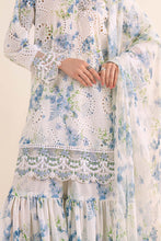 Load image into Gallery viewer, White 3 Piece Embroidered Lawn Gharara Suit for Women