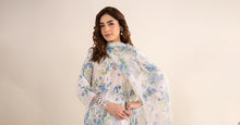 Load image into Gallery viewer, White 3 Piece Embroidered Lawn Gharara Suit for Women