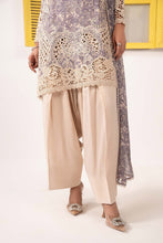 Load image into Gallery viewer, Off-White Embroidered Silk 3 Piece Suit for Women