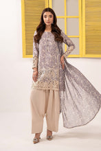 Load image into Gallery viewer, Off-White Embroidered Silk 3 Piece Suit for Women