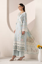 Load image into Gallery viewer, 3 Piece Embroidered Paper Silk Suit for Women - Blue