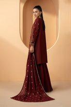 Load image into Gallery viewer, Maria.B Maroon Double Warp Silk 3 Piece Suit