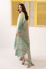 Load image into Gallery viewer, 3 Piece Green Dobby Lawn Embroidered Suit