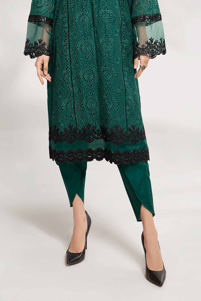 Green 3 Piece Embroidered Lawn Suit