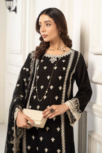 Load image into Gallery viewer, 3 Piece Embroidered Self Jacquard Suit for Women – Black