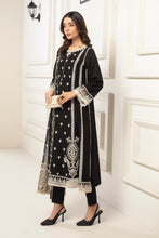 Load image into Gallery viewer, 3 Piece Embroidered Self Jacquard Suit for Women – Black