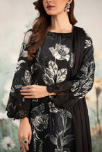 Load image into Gallery viewer, 3 Piece Printed Lawn Suit for Women - Black