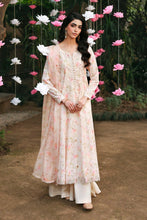 Load image into Gallery viewer, 3 Piece Embroidered Beige Lawn Frock Suit