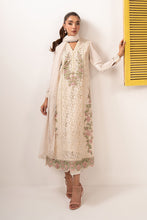 Load image into Gallery viewer, 3 Piece Embroidered Lawn Suit with Organza Border - Off-White