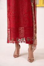 Load image into Gallery viewer, Red Dobby Lawn 3 Piece Embroidered Suit