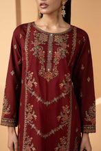 Load image into Gallery viewer, Maria.B Maroon Double Warp Silk 3 Piece Suit