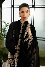 Load image into Gallery viewer, 3 Piece Dobby Lawn Suit with 3D Flowers - Black