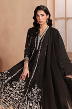 Load image into Gallery viewer, 3 Piece Embroidered Frock Suit for Women - Black