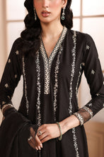 Load image into Gallery viewer, 3 Piece Embroidered Frock Suit for Women - Black