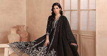 Load image into Gallery viewer, 3 Piece Embroidered Frock Suit for Women - Black