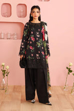 Load image into Gallery viewer, 3 Piece Embroidered Cambric Suit - Black
