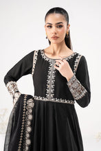 Load image into Gallery viewer, 3 Piece Embroidered Linen Suit – Black