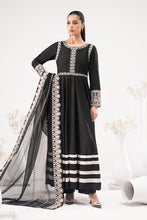 Load image into Gallery viewer, 3 Piece Embroidered Linen Suit – Black