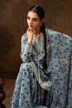 Load image into Gallery viewer, 3 Piece Embroidered Blue Lawn Suit with Gharara
