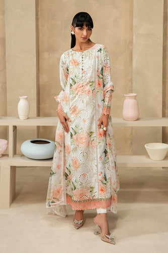 Maria.B 3 Piece Embroidered Off-White Lawn Suit