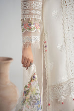 Load image into Gallery viewer, Off White Dobby 3 Piece Embroidered Suit for Women