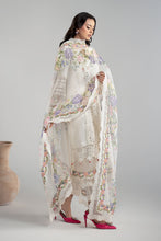 Load image into Gallery viewer, Off White Dobby 3 Piece Embroidered Suit for Women