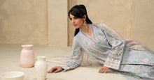 Load image into Gallery viewer, Dobby Lawn 3 Piece Embroidered Suit for Women - Blue