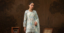 Load image into Gallery viewer, White 3 Piece Embroidered Lawn Gharara Suit for Women