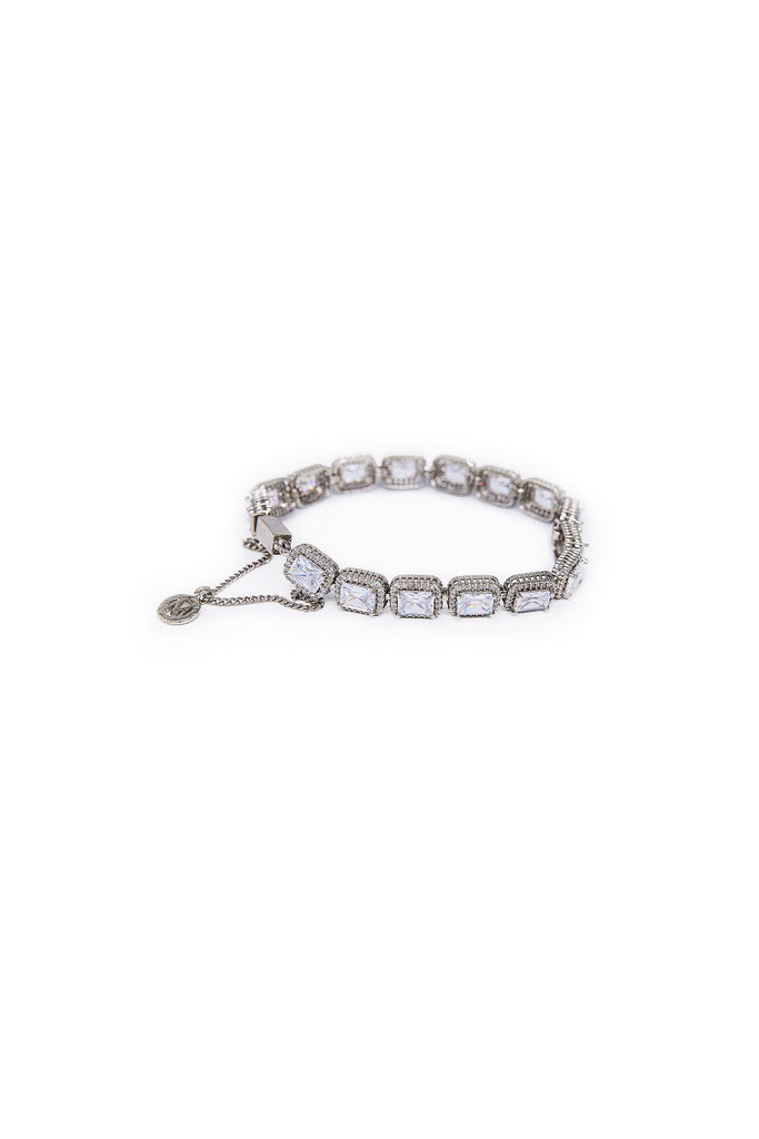 Box Clasp Hanging Charm - White Bracelet