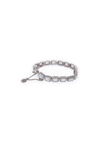 Box Clasp Hanging Charm - White Bracelet