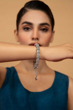 Load image into Gallery viewer, Square White Zircon Choori - White Bangle