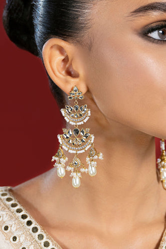 Layered Chand Dangler Drops - Gold Earrings