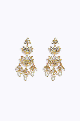 Layered Chand Dangler Drops - Gold Earrings