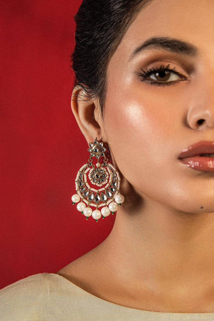 Kundan Chaandbaali - Gold Earrings
