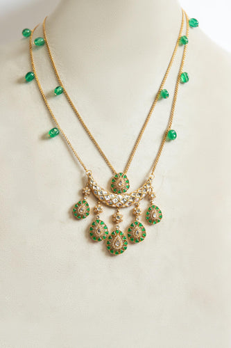 Emerald Onyx Evening Pendant - Green Necklace