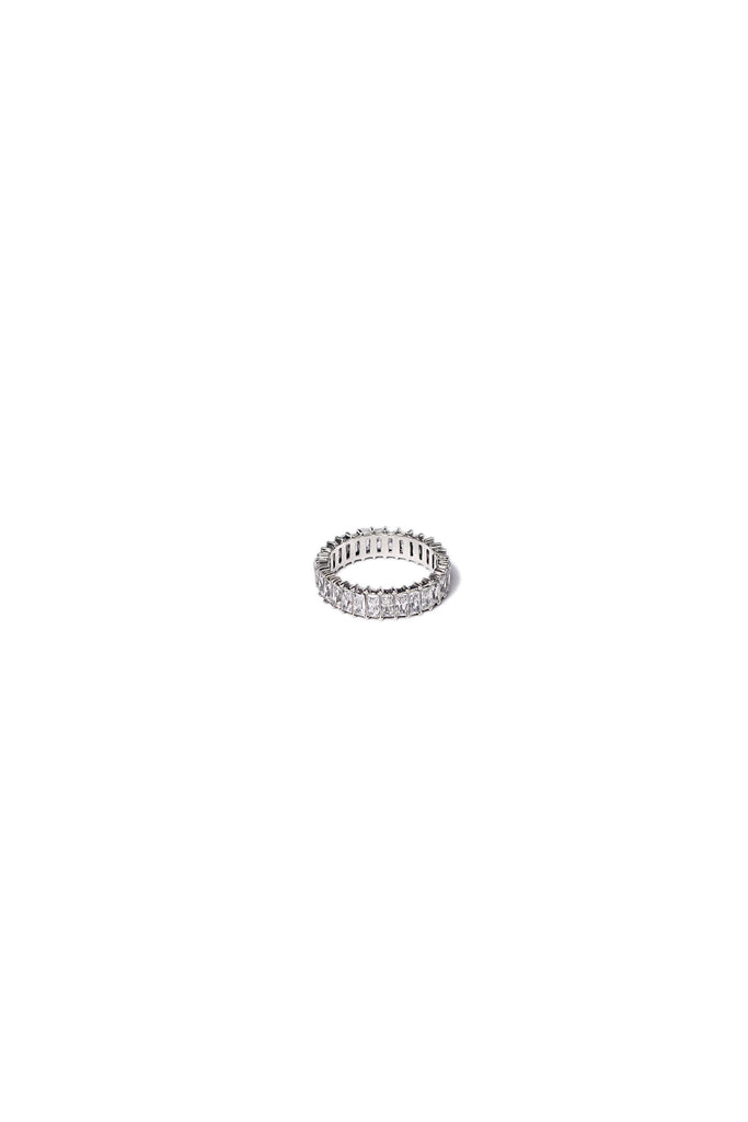Baguette White Zircon Band - White Ring