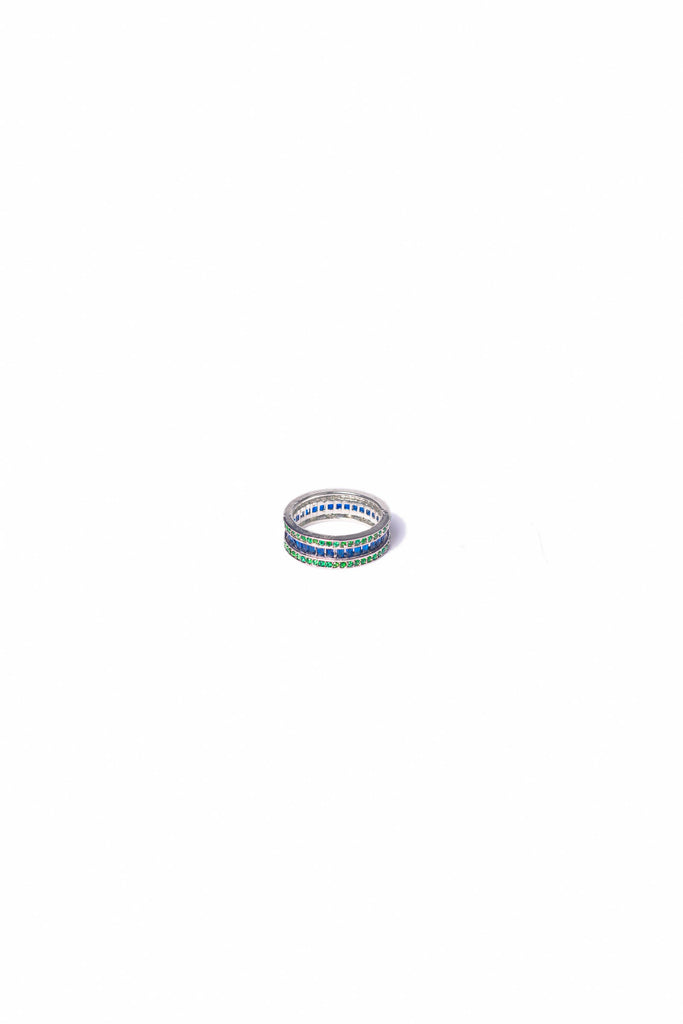 Blue Sapphire Baguette Band - Blue Ring