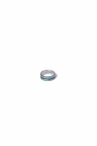 Blue Sapphire Baguette Band - Blue Ring