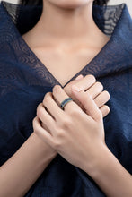 Load image into Gallery viewer, Blue Sapphire Baguette Band - Blue Ring